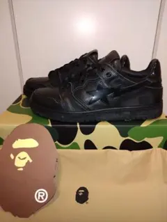 ■新品未使用■BAPE BAPE SK8 STA ベイプスタ ブラック レザーのサムネイル