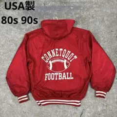 USA製 80s 90s アメフト　ナイロンジャケット　ハーフジップ XL