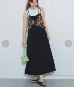 Ray BEAMS オパール キャミ レイヤー ワンピース
