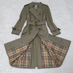 美品 Burberrys 白タグ 90s トレンチコート ノバチェック ロング丈
