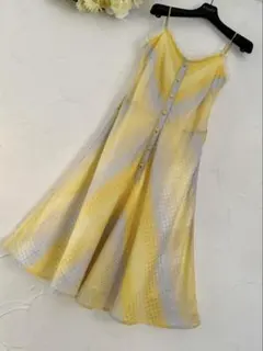 49000円ALEXANDER JULIAN イエロー　ブルー　キャミワンピース