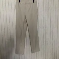 ユニクロ　ヒートテック　ベージュ スラックス ボタンファスナー付き