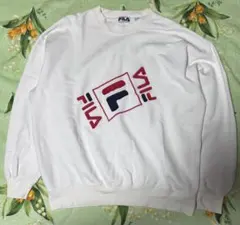 90s 古着 FILA 白 トレーナー M