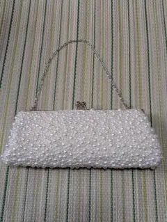 パール風ビーズ パーティーバッグ