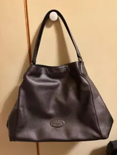 COACH メタリックレザー ショルダーバッグ