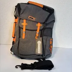 【タイムセール】【未使用品】D.KELLY バックパック グレーとオレンジ