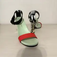 【UNITED NUDE】希少 美品 ヘビ柄 サンダル パンプス ヒール