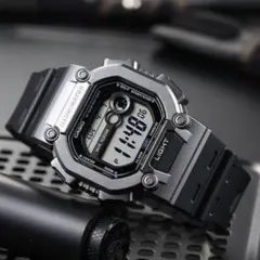 カシオ デジタル腕時計 新品 ビッグシルバーフェイス 海外輸入モデル