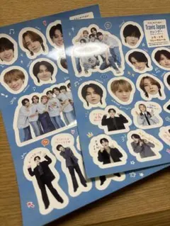 Myojo Travis Japan　トラ・トラ フレークシール　大小2種セット