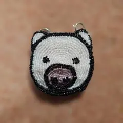 ビーズ刺繍 がま口 小銭入れ 動物モチーフのサムネイル