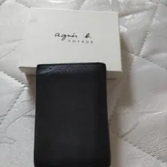 agnès b. 黒 パスケース 箱付き