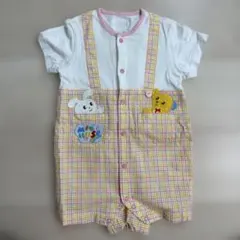 【最終値下げ】ミキハウス　チェック柄　ロンパース