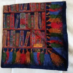 CELINE 希少な書籍/タッセル柄ハンカチ