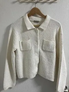 今期★グリーンラベルリラクシング★カーディガン/ボレロ★白★新品★フリー