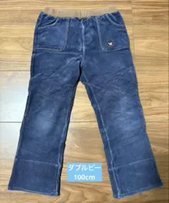 DOUBLE.B デニムライク　ロングパンツ 100 ネイビー