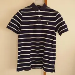 Polo Ralph Lauren 紺色ボーダー ポロシャツ Sサイズ