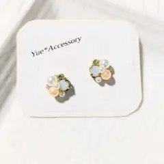 P-2　ハンドメイド☆ビジューピアス／イヤリング