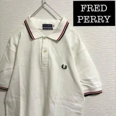 みや様専用　英国製 FRED PERRY ポロシャツ 鹿の子 白 サイズM相当