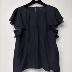 TO BE CHIC 半袖ブラウス ダークネイビー サイズ44のサムネイル