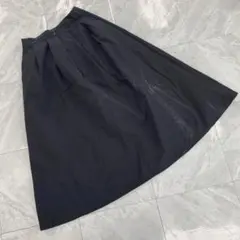 Spick & Span フレアスカート ロング丈 ネイビー 無地 Mサイズ