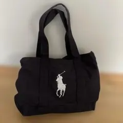 ポロラルフローレン ビッグポニー キャンバストートバッグ M ネイビー 肩掛け