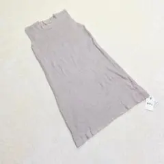 新品 未使用 GRL ニットワンピースM ロングニット 重ね着 リブニット