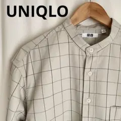 【新品未使用】UNIQLO U ネルシャツ チェック バンドカラー M 2023