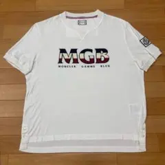 希少★ モンクレール　ガムブルー　ロゴ　L ホワイト　Tシャツ　5S444のサムネイル