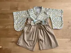 mocmof 袴 ロンパース　80 子供 こどもの日 お食い初め ベビー 和服
