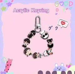 BTS JungKook アクリルキーホルダー 連鎖キーリング 7連