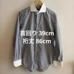 the suit company クレリックカラーシャツ ストライプ