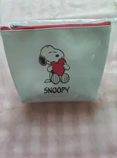DHC　スヌーピー　ポーチ＆ミラーセット　ハート