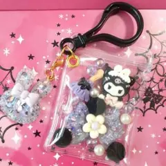 キャンディバックキーホルダー　ハロウィン風　キラキラ