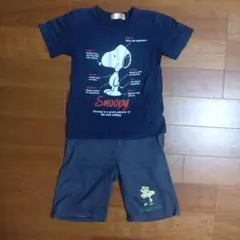 PEANUTS Snoopy Tシャツ ネイビー　上下セット