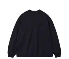 ennoy LONG SLEEVE HEM RIB TEE BLACK