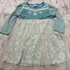 保育園　120 Disney Frozen ワンピース 水色　ハロウィン　エルサ