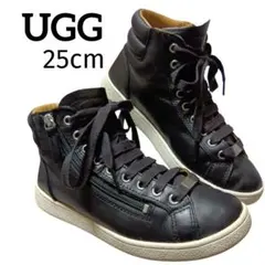 UGG スニーカー リザード クロコ 型押し ブラック 25cm 大きいサイズ