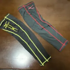 ぽ*こ様 Mizuno アーム？レッグ？ウォーマー 黒/黄 黒/赤