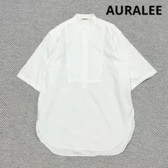 美品 オーラリー Washed Finx Twill Pullover 半袖のサムネイル
