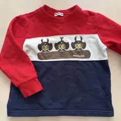 MouJonJon トレーナー　110サイズ　赤　紺