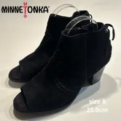 MINNETONKA スエードブーツ　ブラック　size8  25.0cmのサムネイル