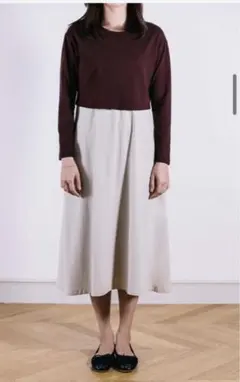 Konny 授乳ラップスカートツーピース