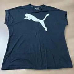 PUMA プーマ Tシャツ 半袖 マーブル模様 Lサイズ ライトブルー/グレー 