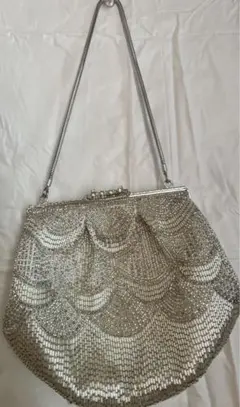 シルバー スパンコール クラッチバッグ