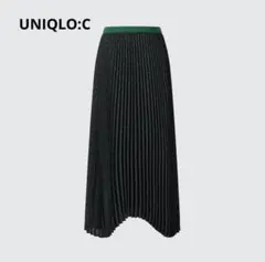 ユニクロC プリーツスカート グリーン ドット M 新品未使用タグ付き値下げ