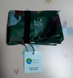 ☆丸洗いOK！軽量大容量エコバッグ  ねこ柄