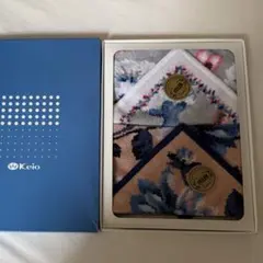 【新品未使用】 FEILERフェイラー　花柄タオルハンカチ　2枚セット keio