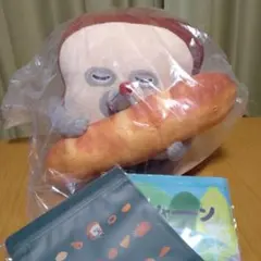 一番くじ パンどろぼう A賞ぬいぐるみ ジッパーバッグ 4枚セット