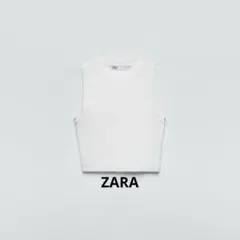 ZARA ノースリーブ　クロップド丈　タンクトップ