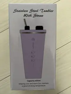 新品 ステンレススチールタンブラー 600ml 紫 スヌーピー